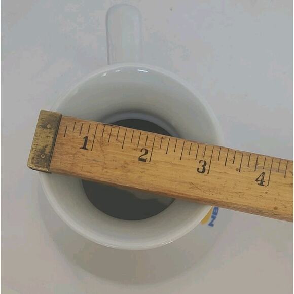 NBC Sports Coffee Mug Cup Super Rare Vtg Non Skid 12 Oz Rainbow Peacock Logo - Picture 10 of 11